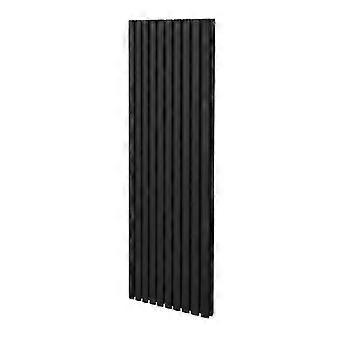 Oval Column Radiator 1800mm x 600mm Modern Designer Double Panel Central Heating Heater Matt Black