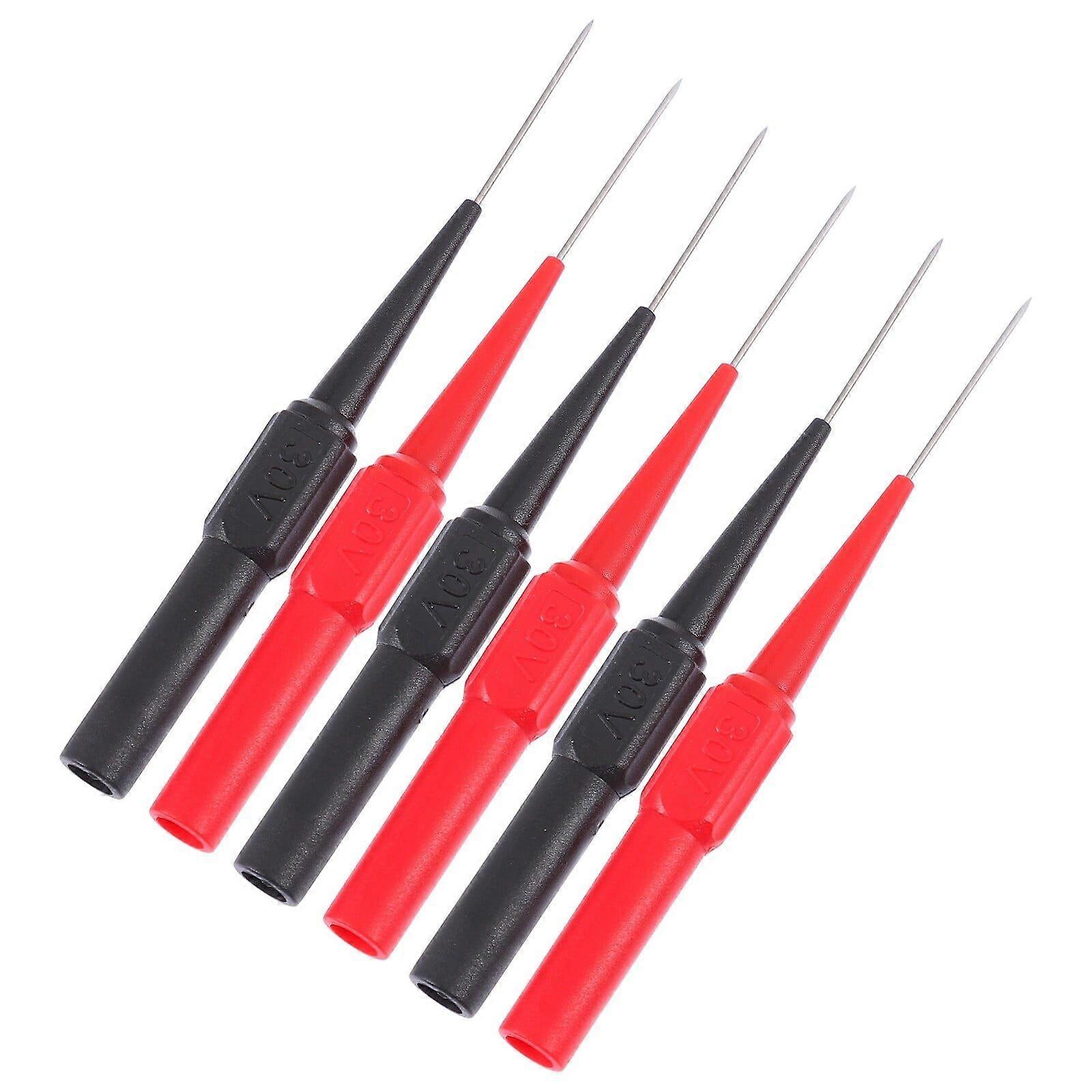 6-piece multimeter test lead extension cable with back probe; multimeter for