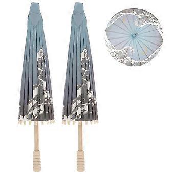 2 Stück japanischer Stil Papierregenschirm kleiner Regenschirm Fotografie Requisite Urlaub Regenschirm Dekor