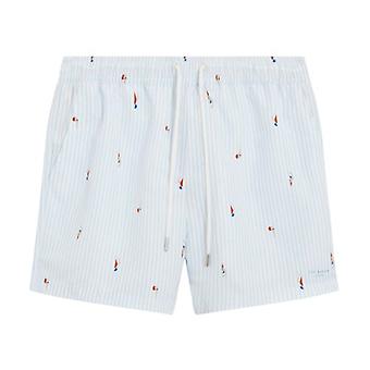 Ted Baker Herren-Badeshorts mit Segelboot-Motiv und lockerer Passform