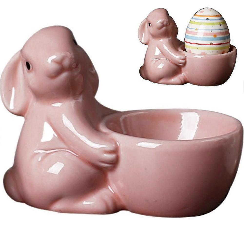 Ceramic Rabbit Egg Cup For Breakfast And Home Decor