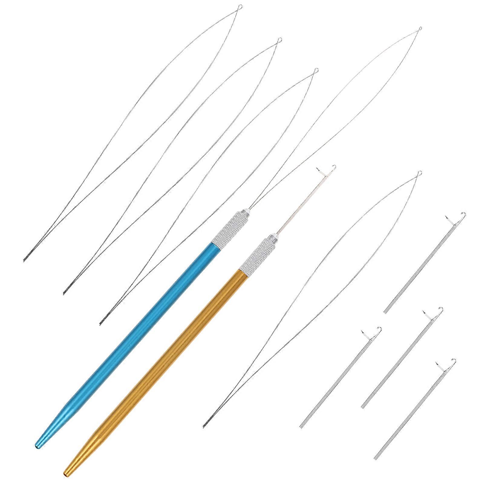 1 Set Hair Extension Loop Needle Pulling Hook Needle Hair Extension Tool