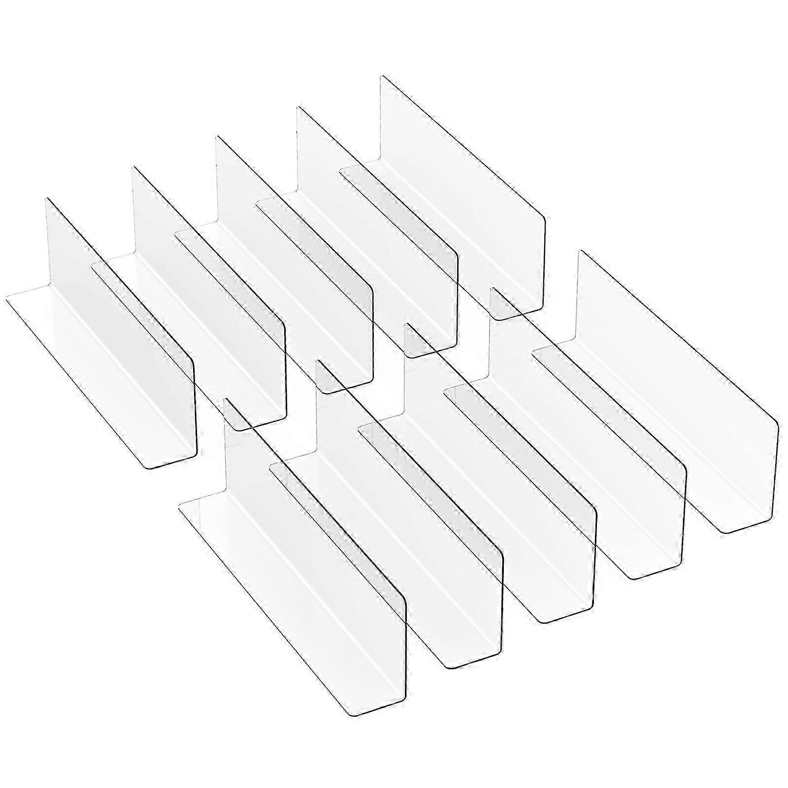 Store Goods Separator for Commodity Sorting 20Pcs Transparent Plastic Shelf