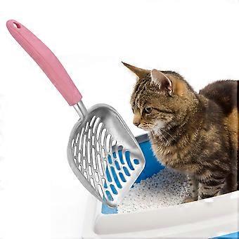 Metal Litter Box Scoopers Ueetek Long Handle Pet Litter Scooper Pink Daily Pet Care 1Set