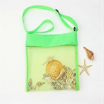 Mesh Seashell Beach Bags, Breathable Mesh Bags for Kids Colorful Shell Bag Seashell Collection Bag with Adjustable Carrying Straps for Outdoor Beach P