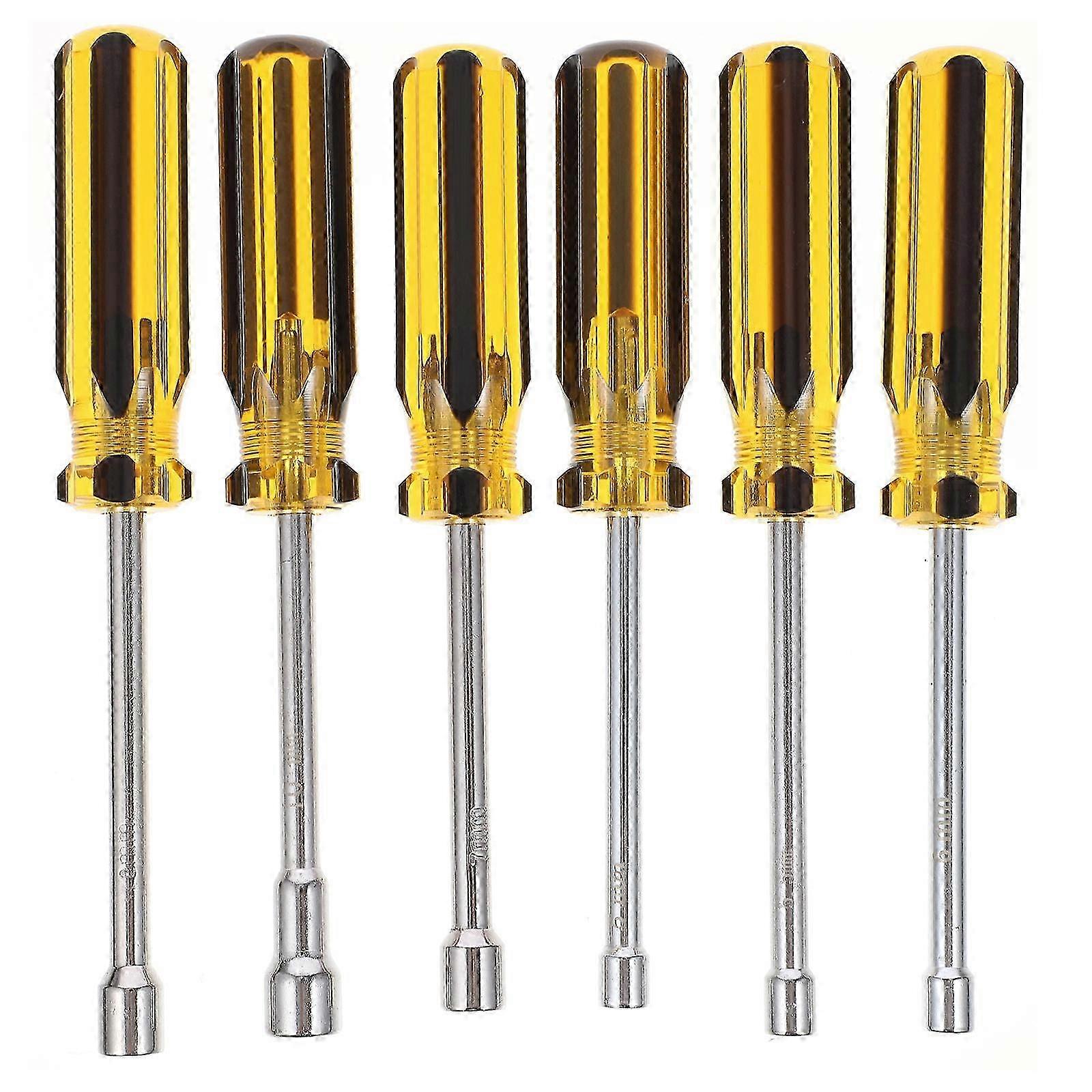 Nut Driver Set compatible with Drone Six Hex Socket Wrenches Steel 6Pcs Tools
