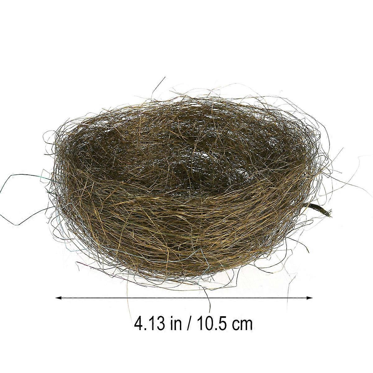 3Pcs Artificial Nest Easter Mini Colored Thread Bird Nests for Candies Eggs(Random Color)