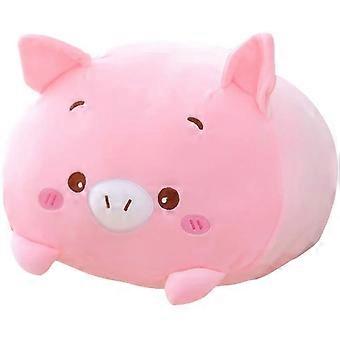 8 Inch Cute Pink Pig Plush Stuffed Animal Cylindrical Body Pillow