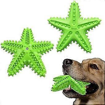 Chien Mâcher Jouets Squeaky Dog Jouets Chien Eau Flottant Jouets Étoile de Mer Brosse À Dent Naturelle Dents Nettoyant Jouet Pour Petit Chien Moyen
