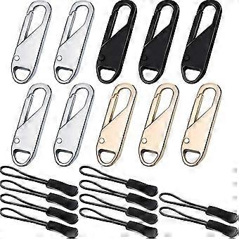 10 pièces fermeture à glissière tirette de remplacement poignée en métal rallonge de fermeture à glissière fixateur de poignée 10 fermeture à glissière fermeture à glissière étiquette cordon de traction extension pour sac à dos veste main
