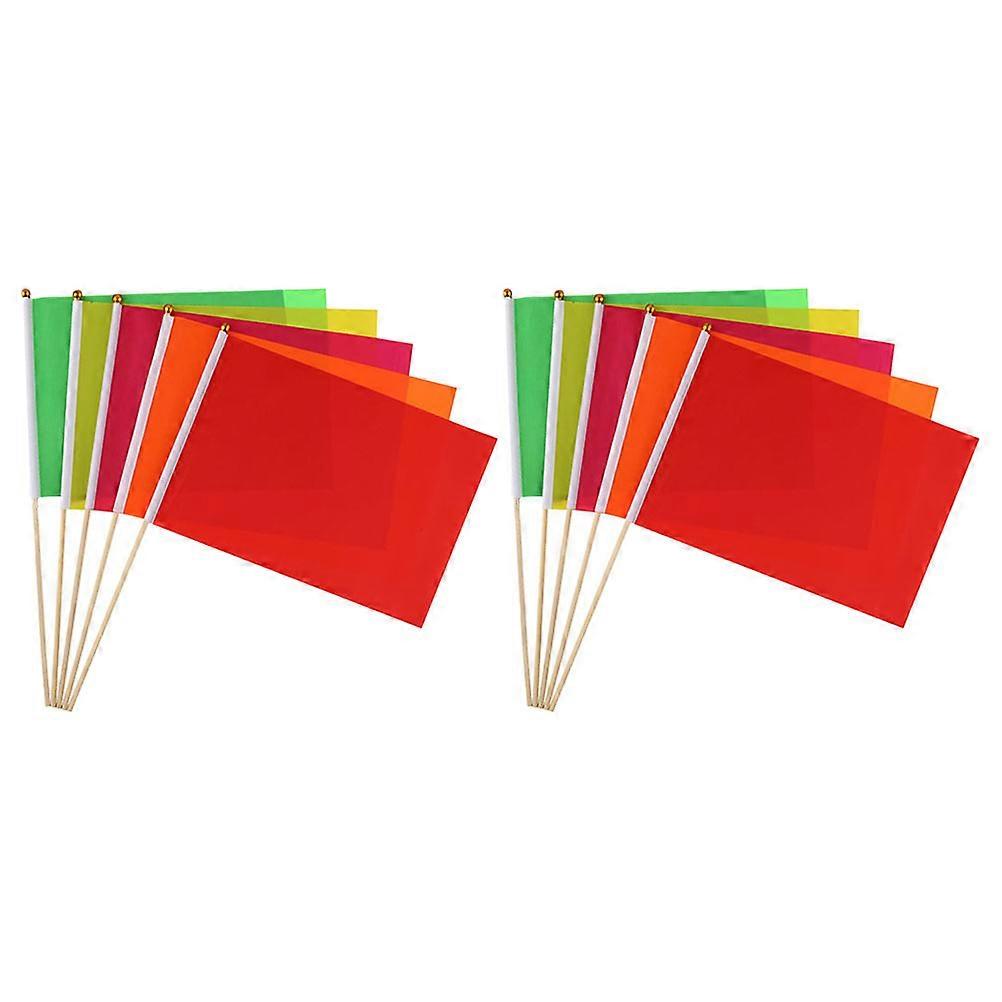 10Pcs Marker Flags Construction Marking Flags Yard Flags Marker Lawn Flags Marker
