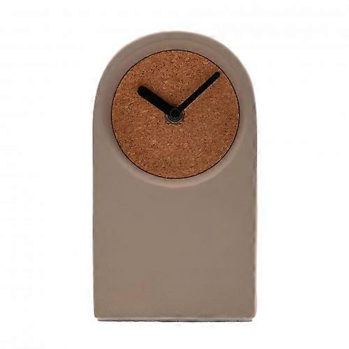 Interval Porcelain & Cork Desk Clock - Taupe