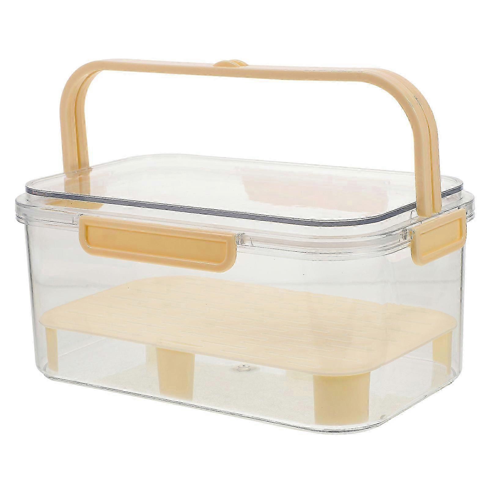 2Pcs Food Fresh Containers Meal Prep Boxes for Fridge Storage, Multi Material
