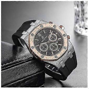 [w magazynie] Audemars Piguet Modny Zegarek męski z prawdziwej gumy kwarcowej typu E xh