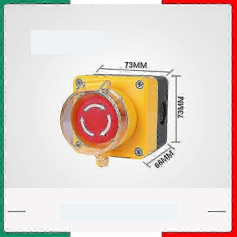 Emergency Stop Button with Clear Protective Cap Included