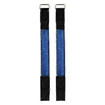 Blue Reflective Armlet with LED Light for Night Running Made of Nylon Lightweight and Durable 2Pcs