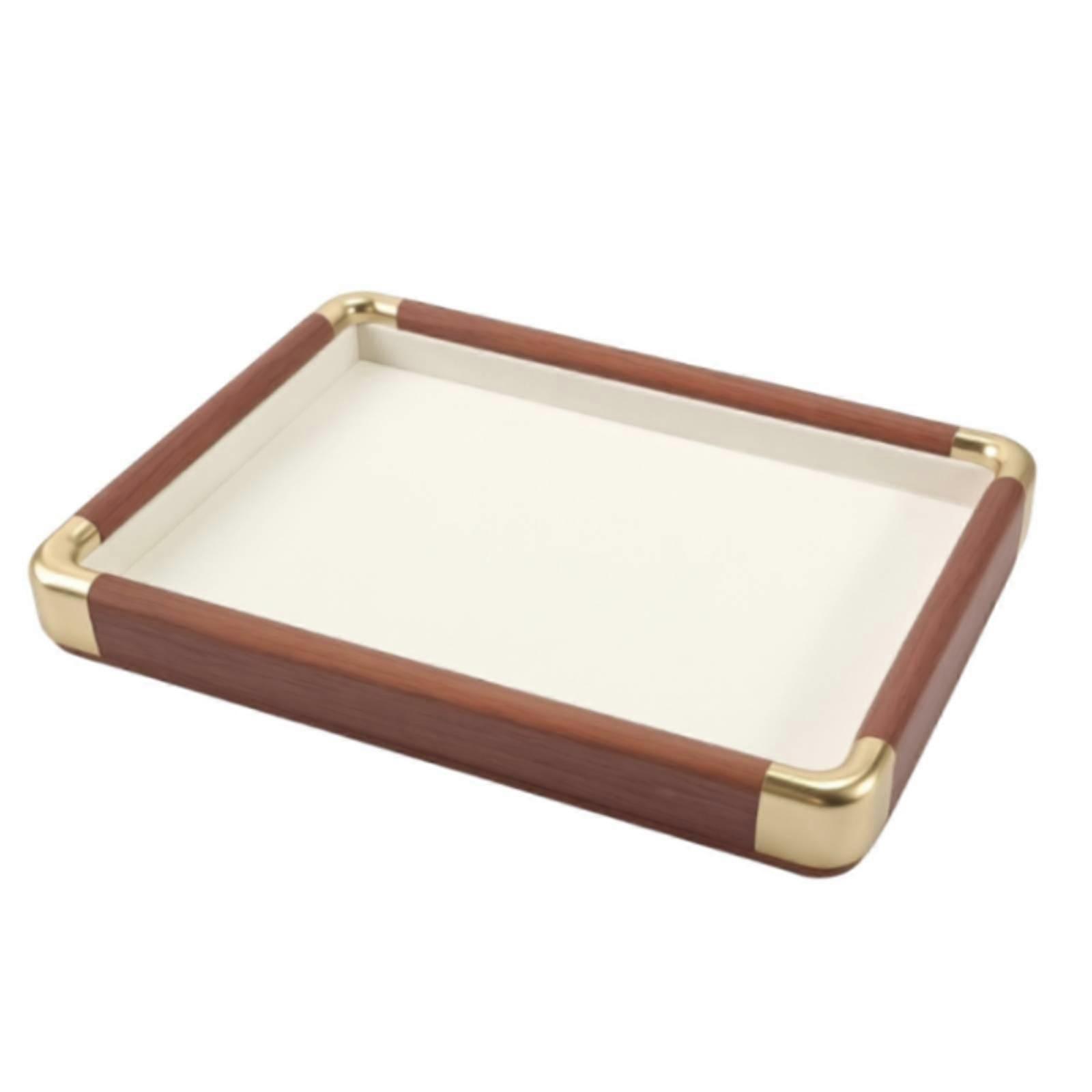 Jewelry Display Tray Wood-Grain Display Tray with Padded Insert Rectangular