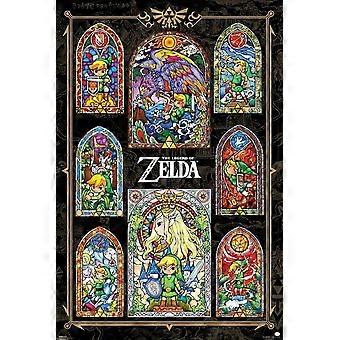 2022 LEGEND OF ZELDA STAINED GLASS COLLAGE Jigsaw Puzzle NEW FSX-282