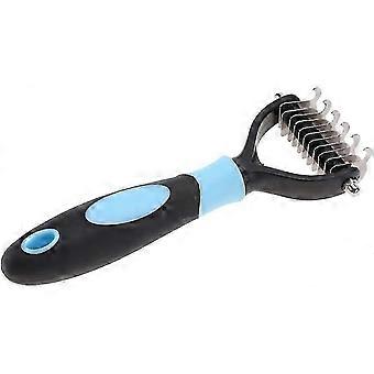 Pet Grooming Rake Double-sided Knife Knot Comb For Combing To Remove Loose And Tangled Hair Cleaning Tools For Dogs, Cats And Puppies (blue) (1pcs)
