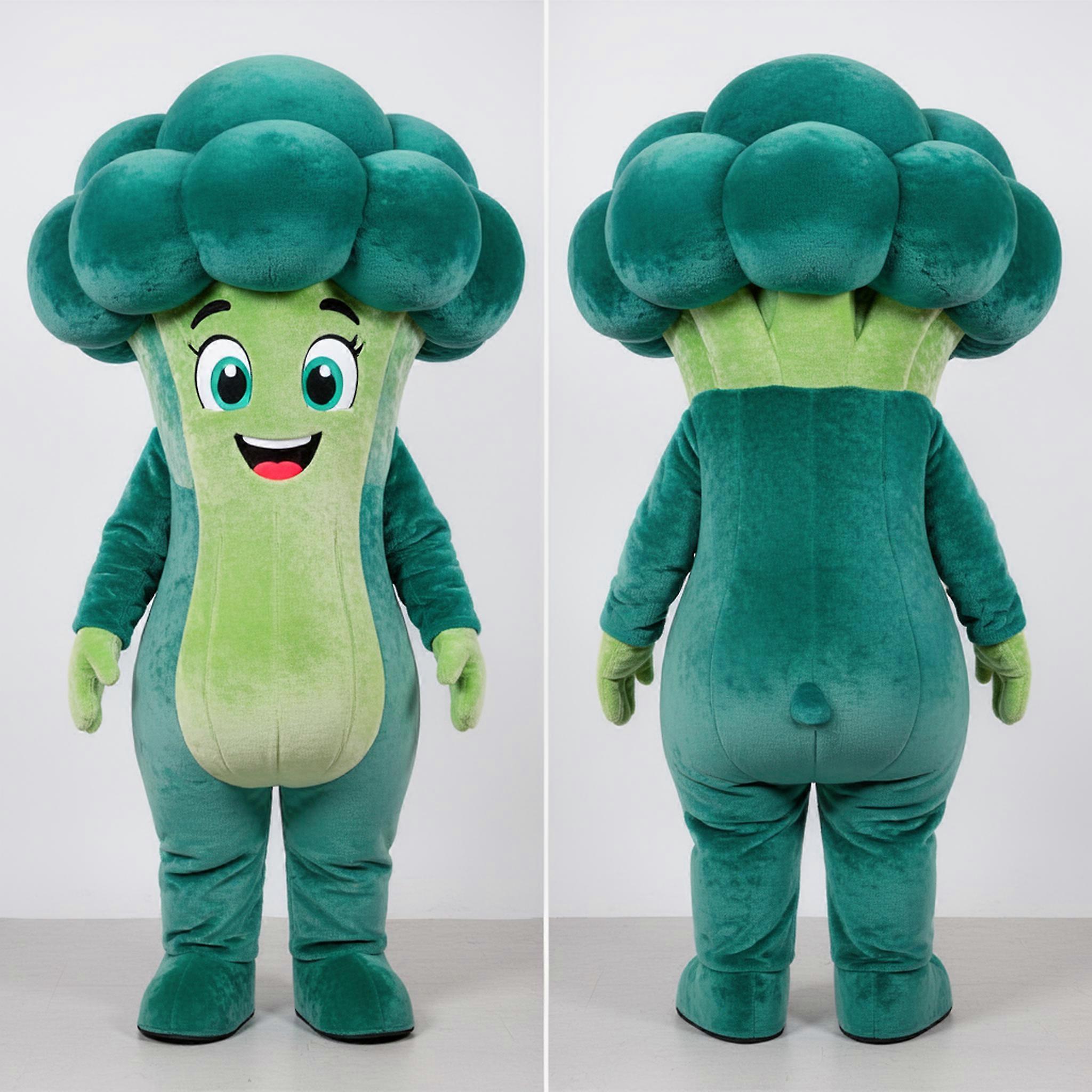 MASTICOT Teal Velvety Broccoli Mascot