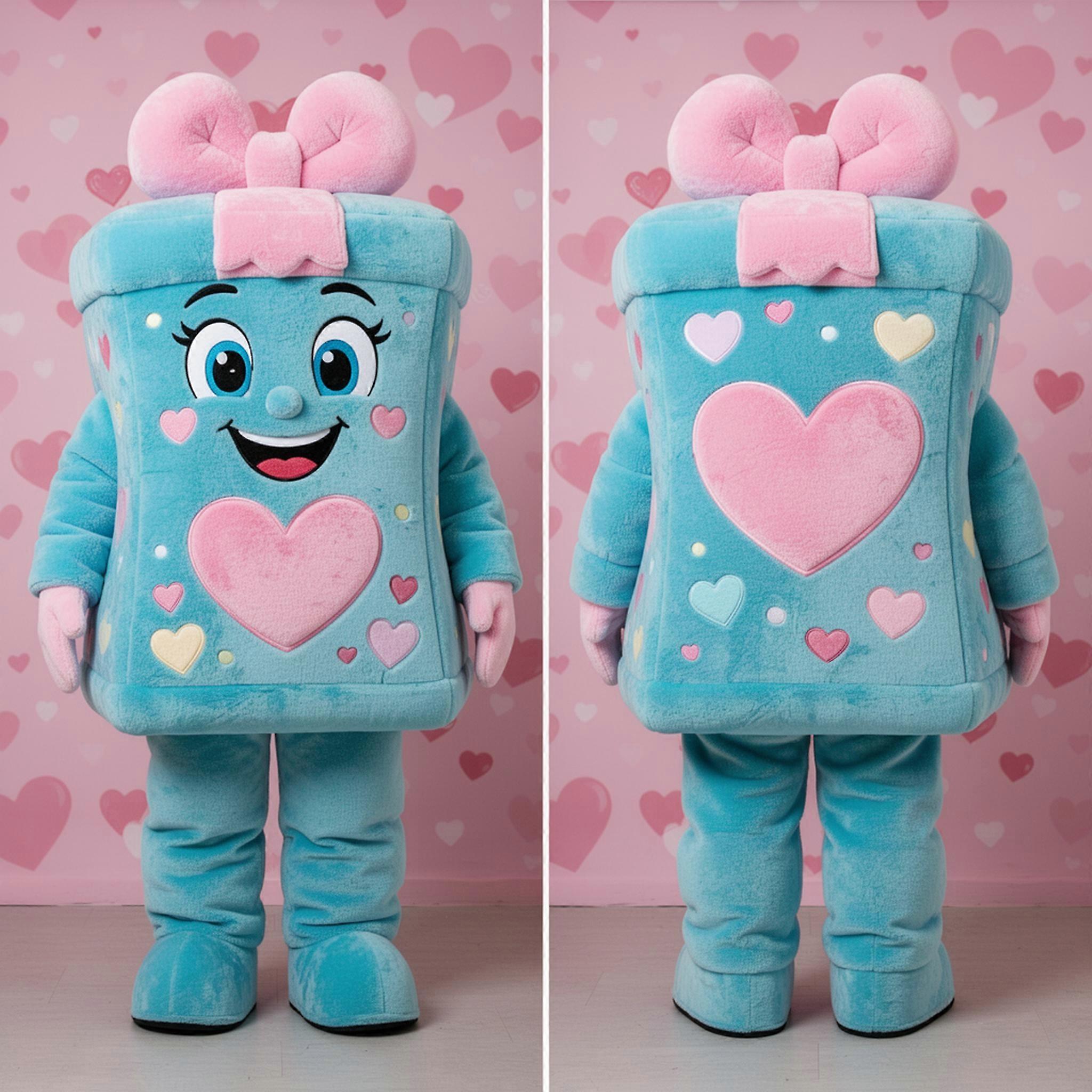 MASTICOT Cyan Rounded Candy Box Mascot