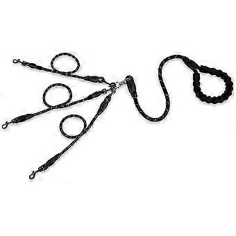 3 in 1 Dog Leash Padded Handle Removable Long Nylon Rope for Duo Pet Use