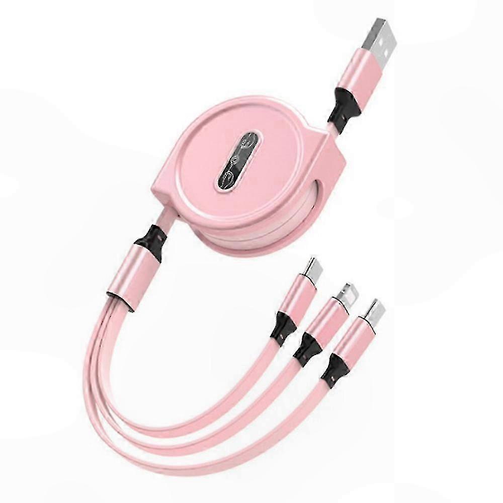 Retractable Multi-Charging Cable with Adjustable Length, Supports Up to 3A Fast Charging, Compatible with Android