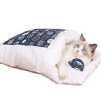 Warm Cat Sleeping Bag Removable Cat Bed Winter Warm Cat House Small Pet Bed