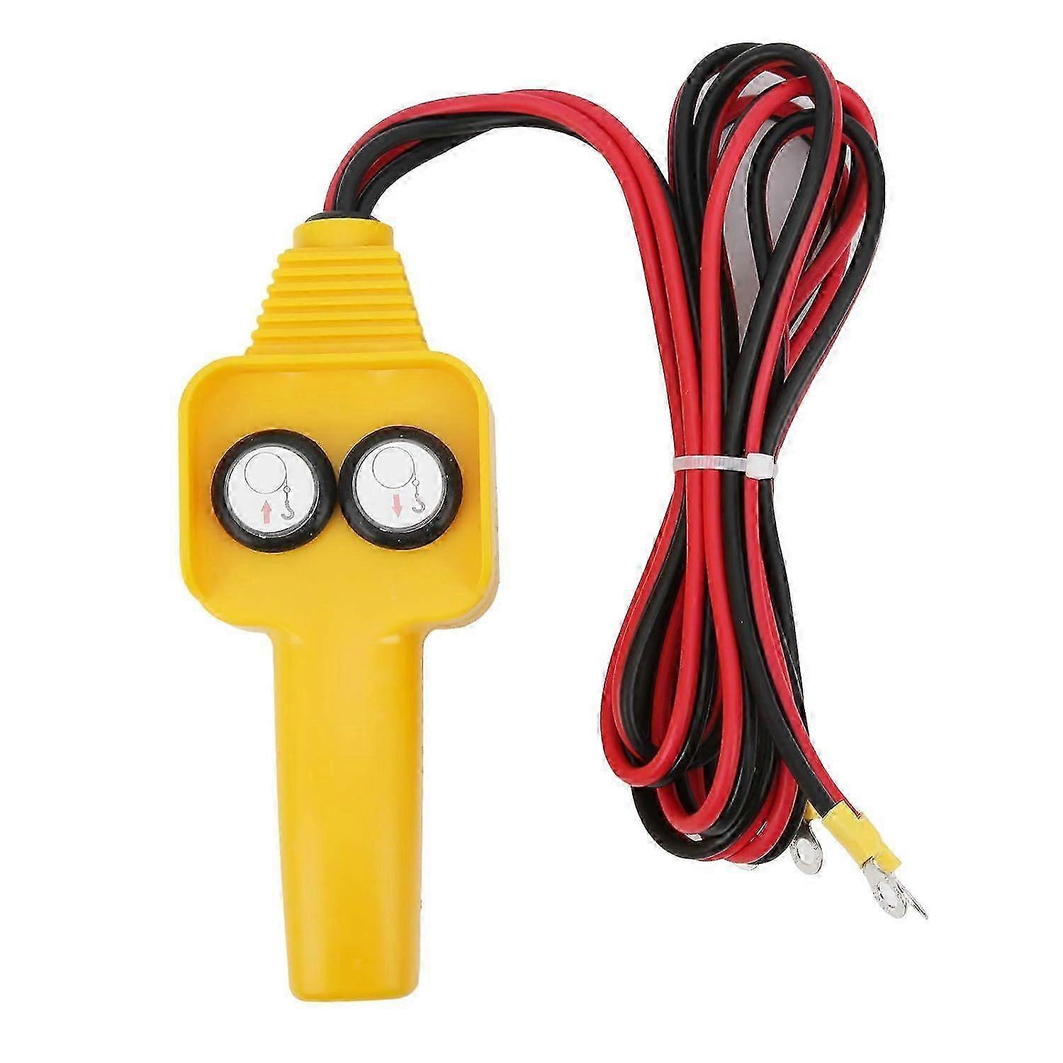 Wired Winch Controller Hand Control Set Push Button Style 12V for Capstan 1500lbs-5000lbs