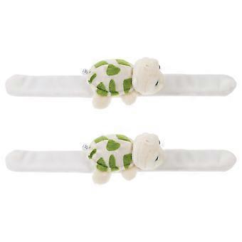 Stuffed Animal Slap Bracelet for Kids 8Pcs Plush Turtle Wristband Toy