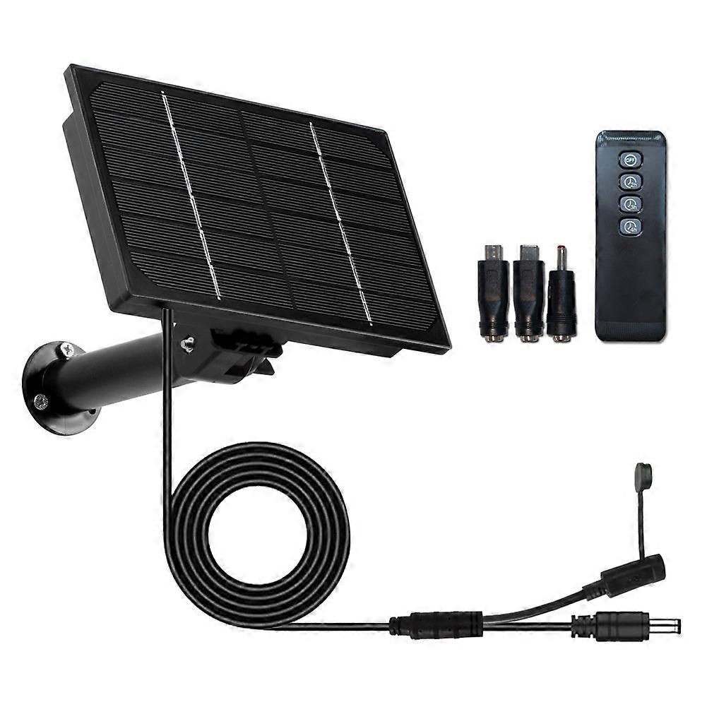 4W Solar Panel Install V3 Module 18650 Battery Micro USB & TypeC 12V Output Solar Cells with Remote Control Timer