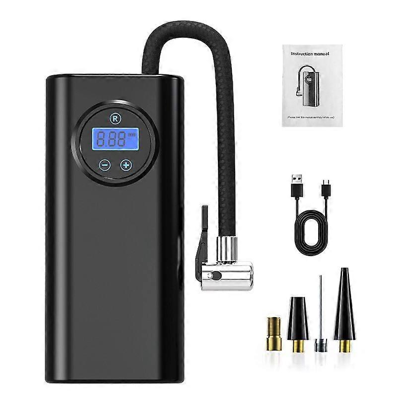 Mini electric air pump 3000mAh  Digital LCD screen  LED light