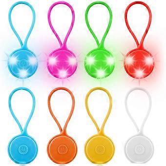 Luce lampeggiante a LED, 8 riflettori a LED per bambini, riflettori di sicurezza per bambini, luce per zaino scolastico, 3 modalità di illuminazione, impermeabile, luce
