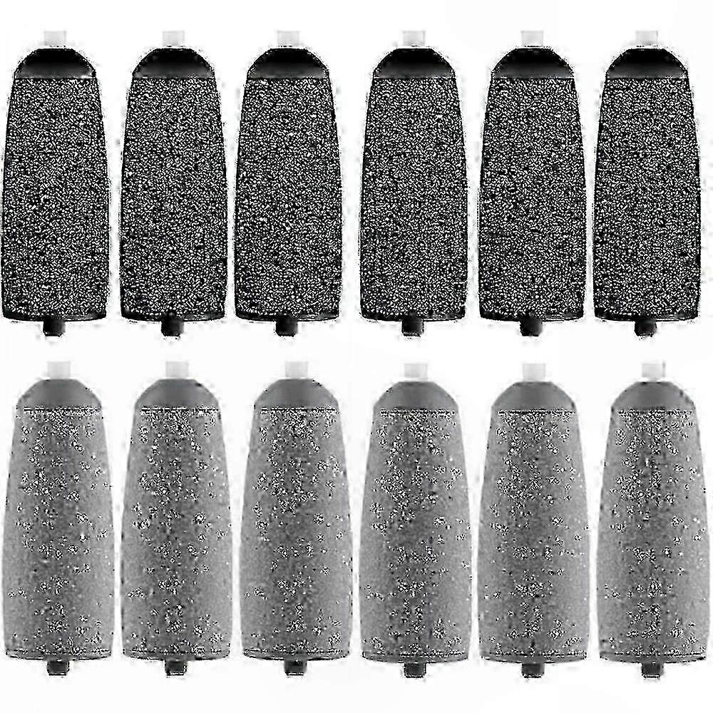 12-Pack Pedi Tool Rollers, Replacement Heads compatible with Electronic Foot Files, Includes 6 Additional Rollers