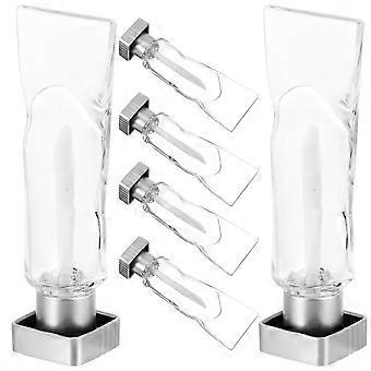 Plastic Lip Gloss Tubes for Refillable Lip Balm Storage 6Pcs Set Transparent