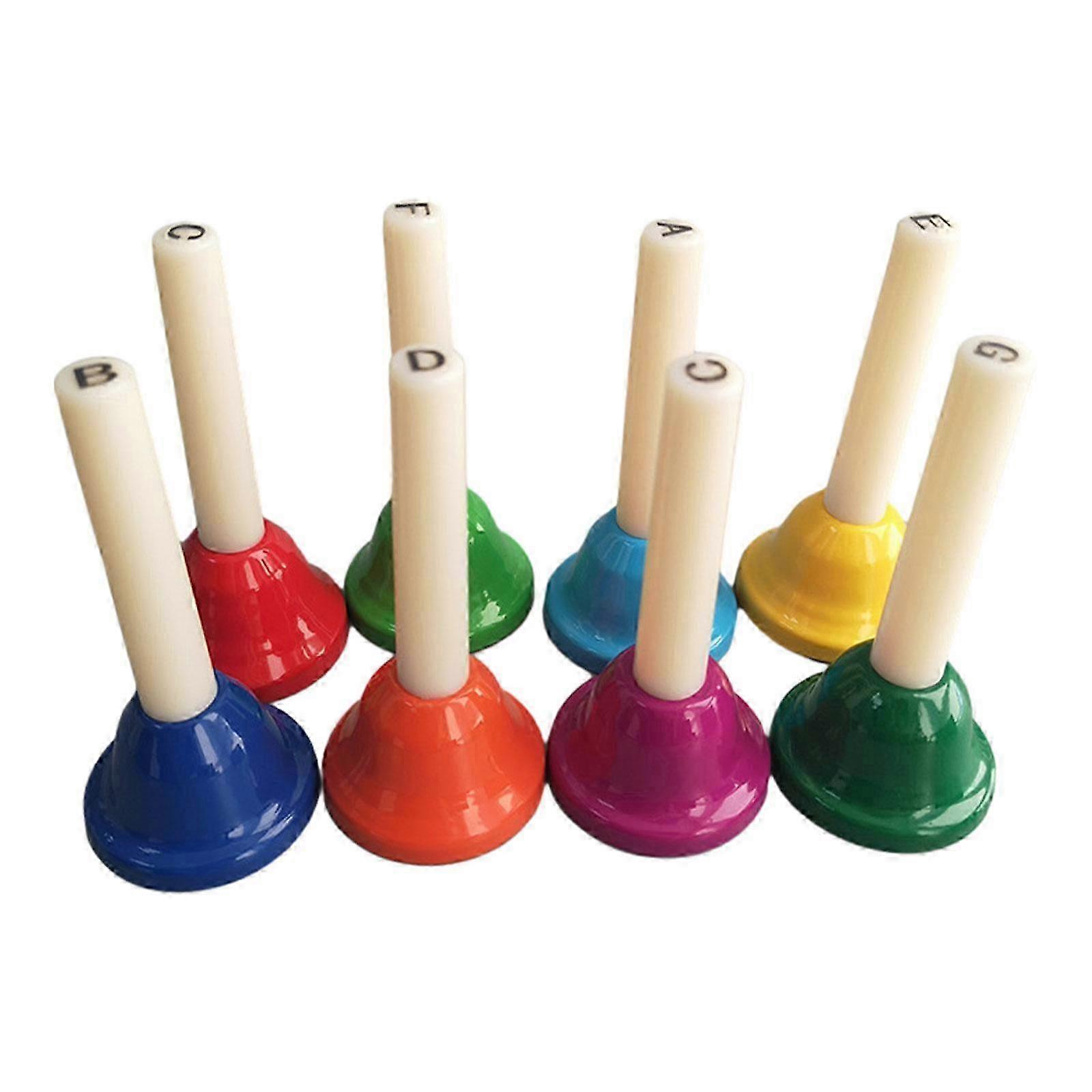 8-Note Metal Hand Bell Set