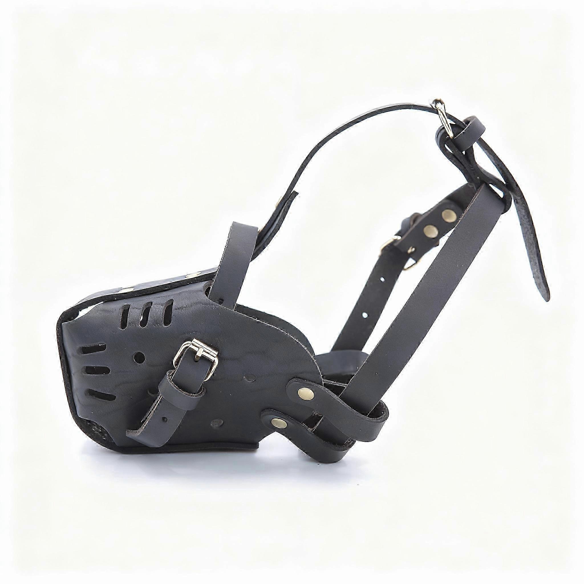 Genuine Leather Adjustable Muzzle