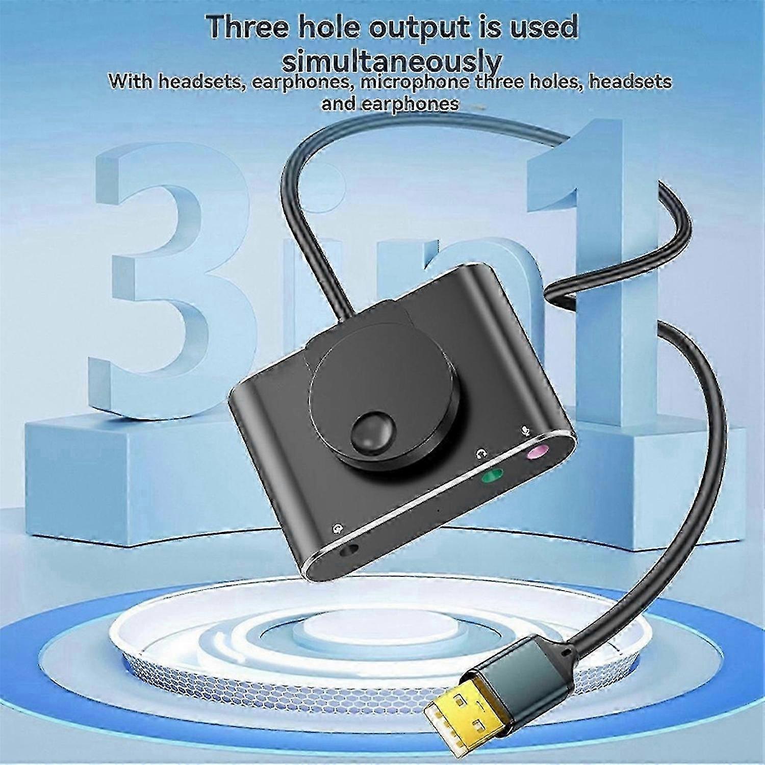 Plug-and-Play USB Sound Card Compact