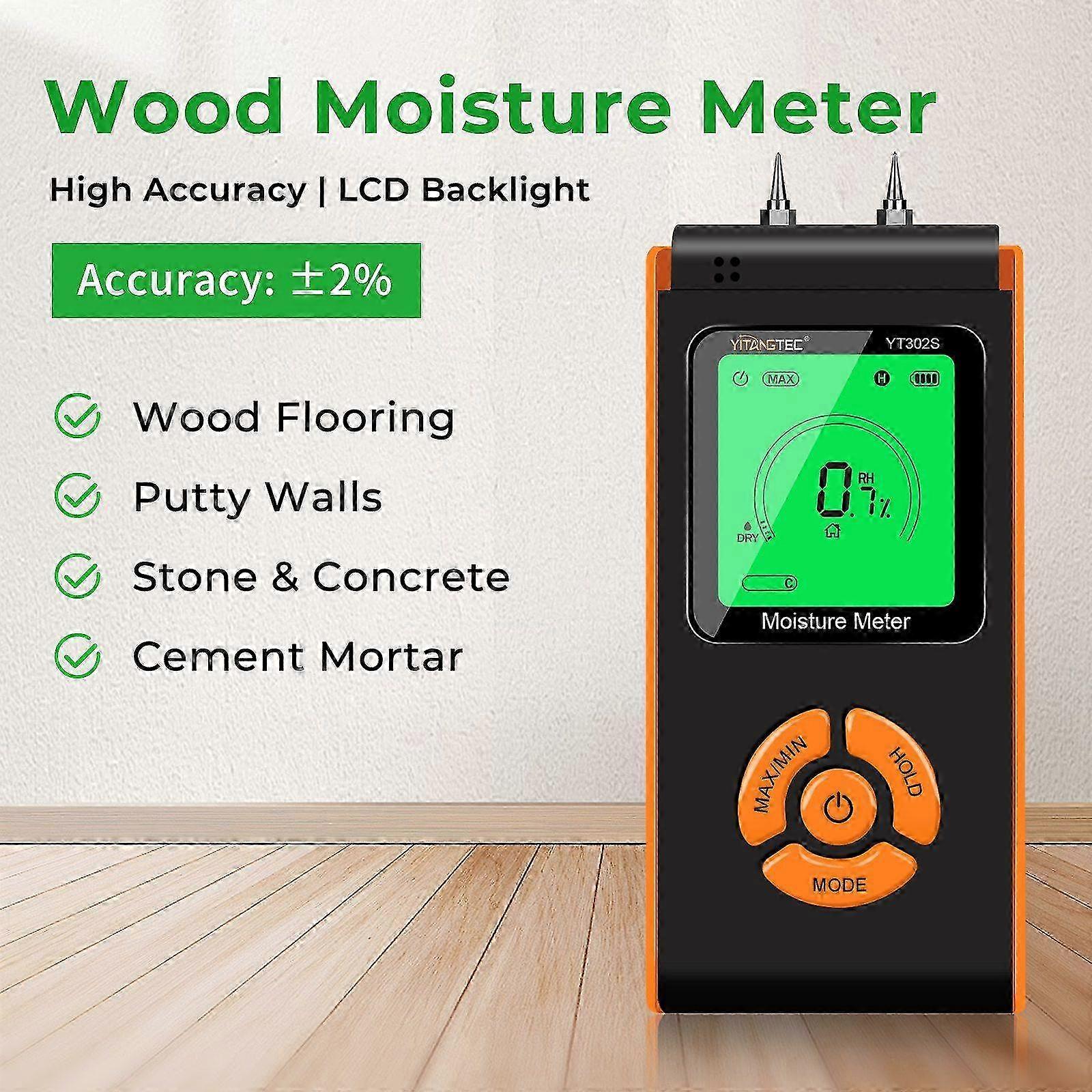 7-Mode Metal Probe Moisture Tester