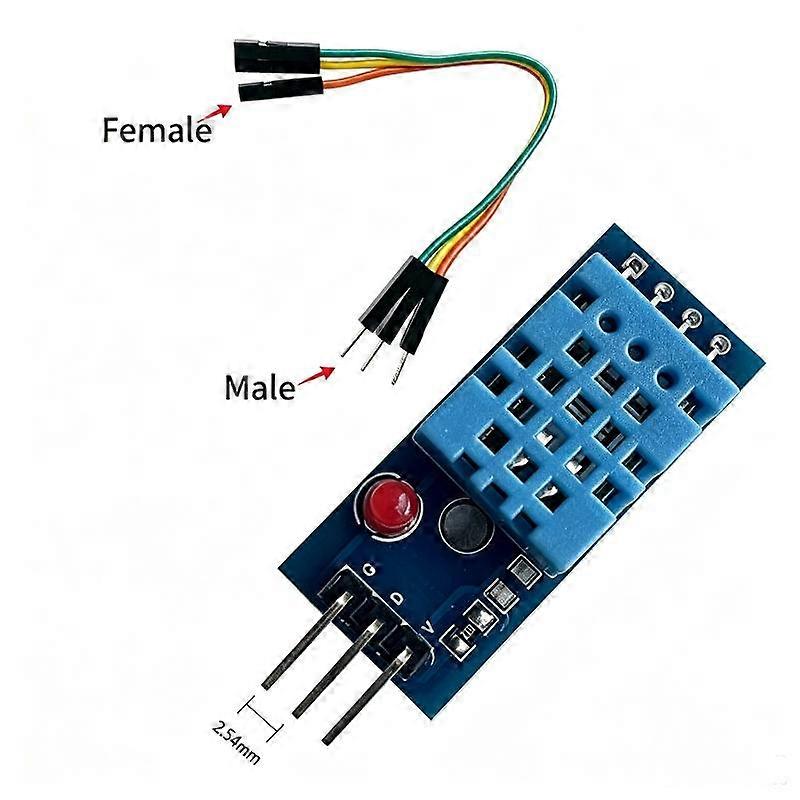 Dht11 Temperature Humidity Sensor High Accuracy Single Bus Protocol Customizable Cable Length For Diy Projects