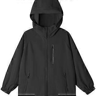 Kids Lightweight Hooded Jacket, Sporty Full-Zip Design with Pockets for Boys and Girls, All-Season Outdoor Hiking and Casual Wear