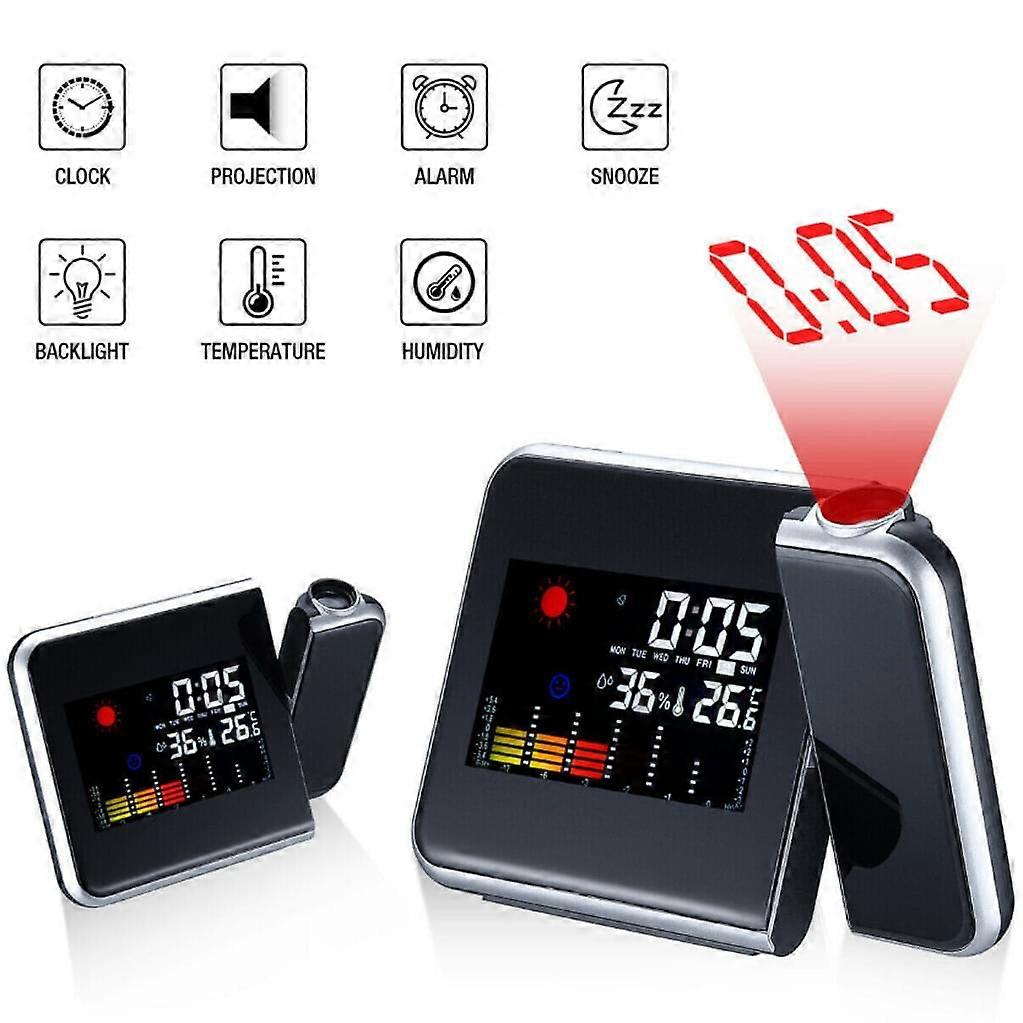 Elegant Multi-functional Projection Alarm Clock