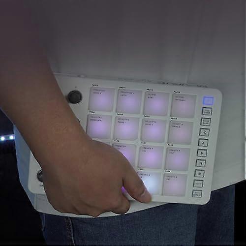 USB MIDI Keyboard Controller with 16 Backlit Drum Pads, VelocitySensitive Keys and LED Display