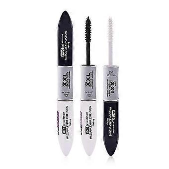 3D Fiber Lash Mascara Double-Ended for Natural Long Curling, Waterproof Sweatproof Smudgeproof, Sensitive Skin Friendly, 16.3cm, 1 Piece