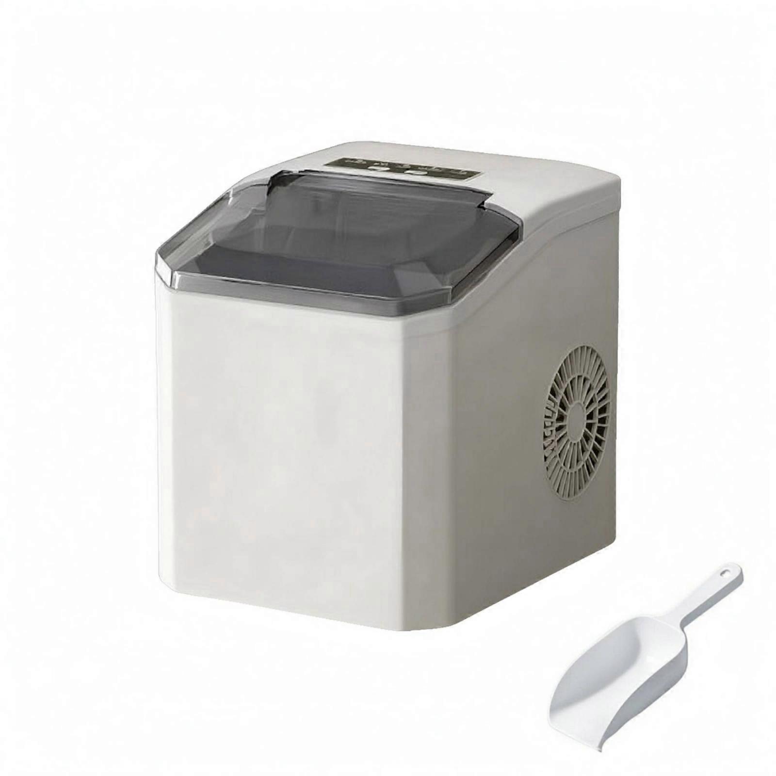 Automatic Ice Maker Water Shortage Reminder Compact Ice Maker Transparent Tinted