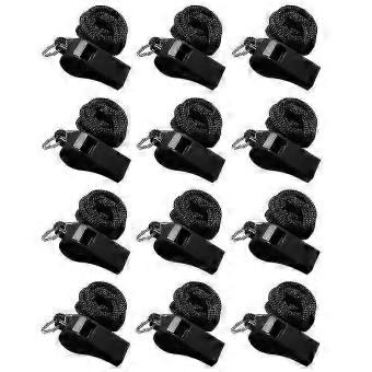 Sports Whistles 12-Pack Colored with Lanyard, High-Decibel Loud Referee Whistles for Coaches Portable Compact