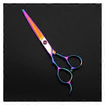 6 Inch LeftHanded Professional Hair Cutting Scissors, Rainbow Stainless Steel Hairdressing Shears for Salon and Home Use