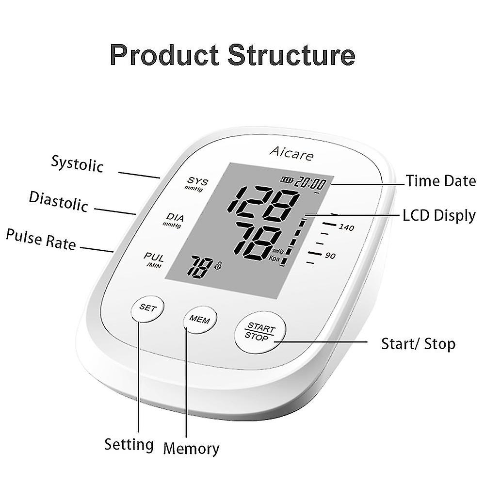 Arm Blood Pressure Monitor Digital Blood Pressure Device Meter Medical