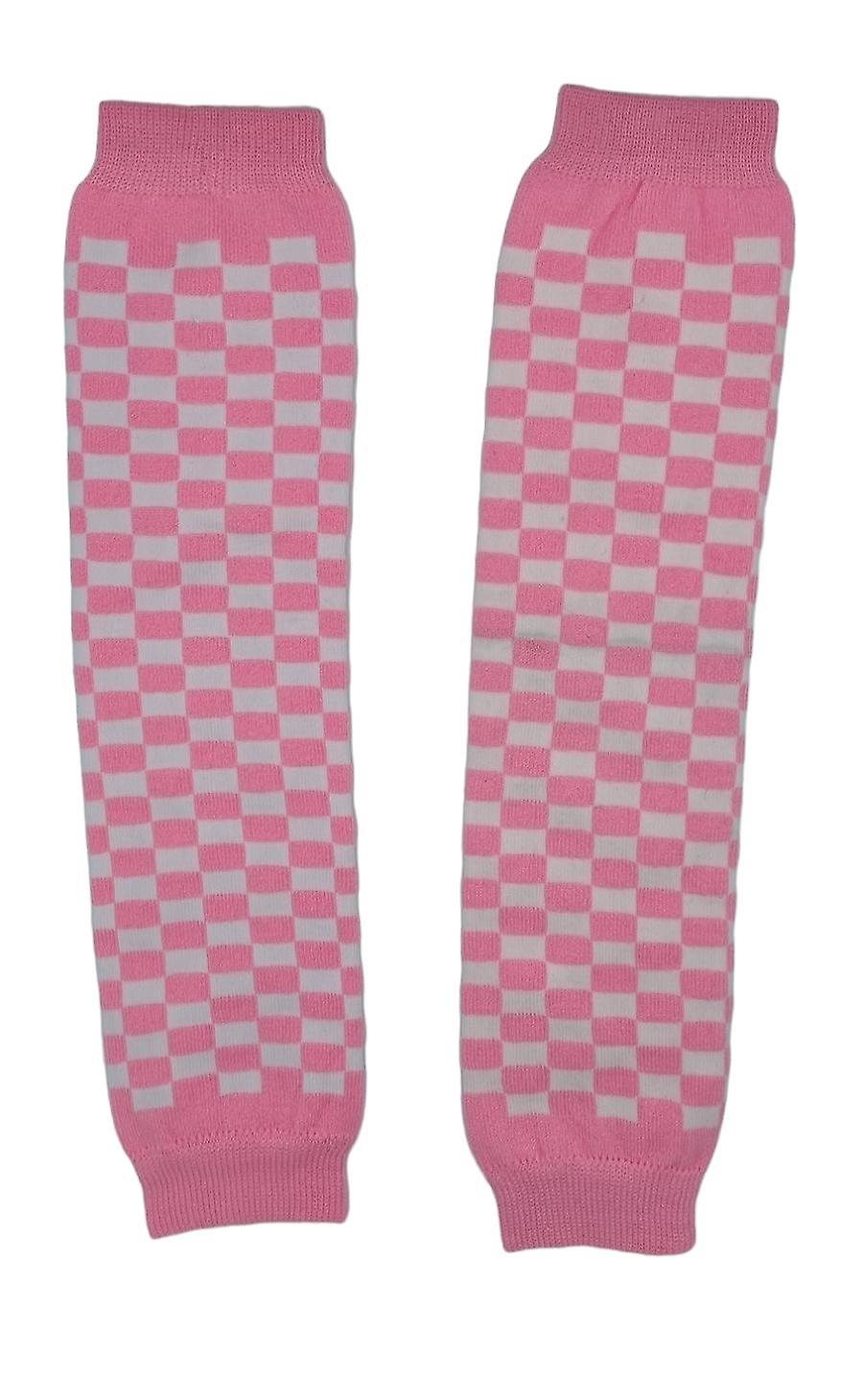 Leg Warmer - Pink Checkerboards