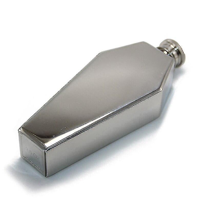 Minikolbe 100 ml personlig kisteform rustfrit stål herregave